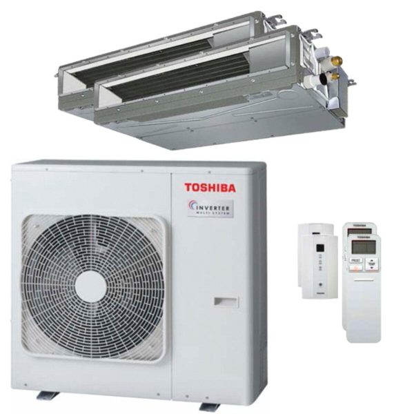 Toshiba ducted air conditioner U2 dual split 16000+16000 BTU inverter to external unit 10.0 kW Supply