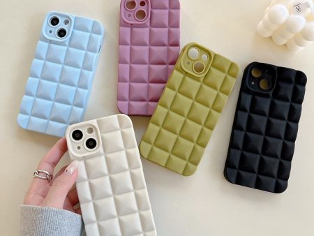 3D Grid Silicone Shockproof Phone Case for iPhone Supply